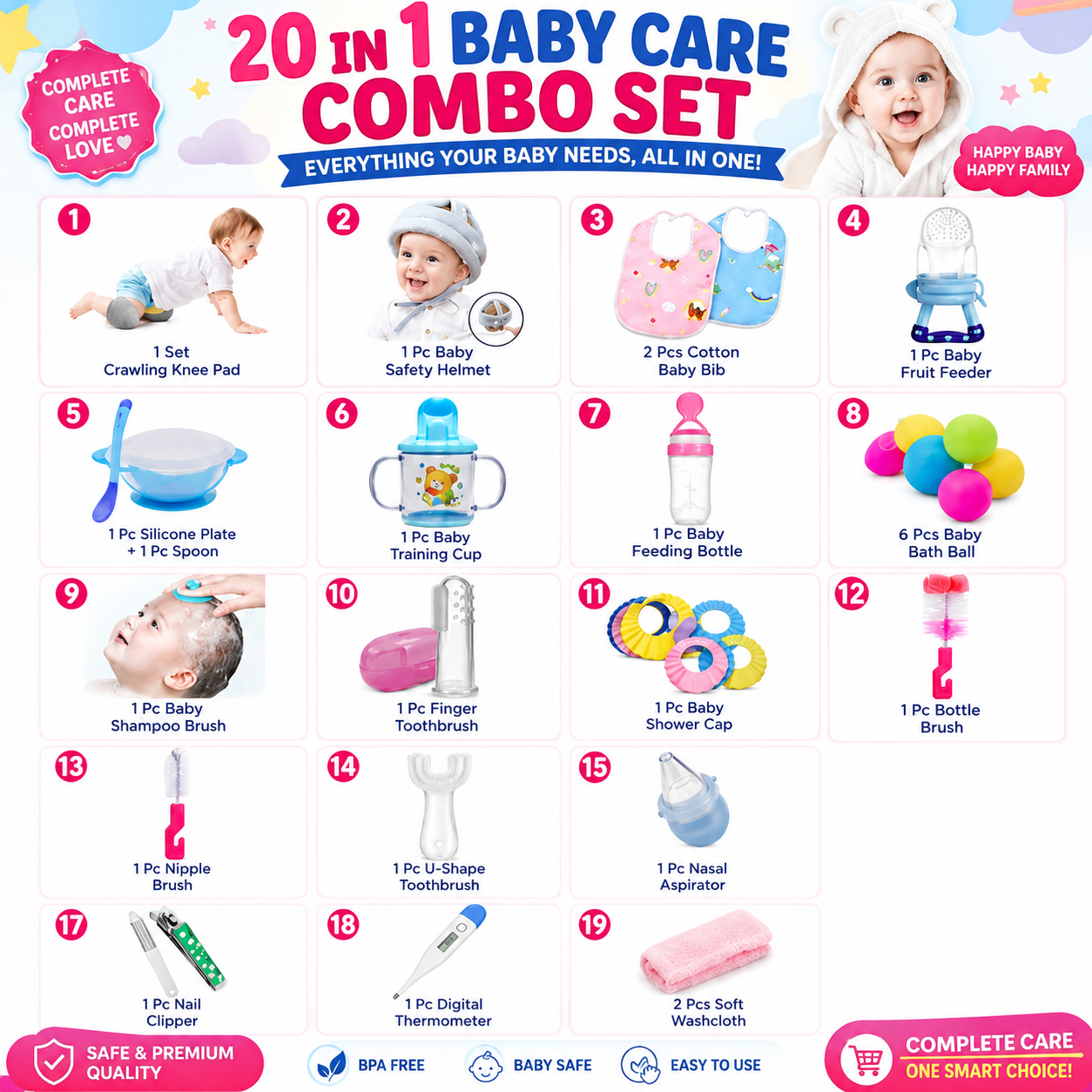 24 Pcs Combo Set